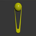 Modern White Kitchen Utensil With Sleek Design Spherical Head And Double Handle