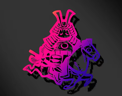 Modern wall decoration rabbit master riding cartoon shape 3d model