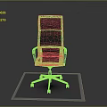 Black Office Chair With Mesh Back Armrests And Swivel Wheel Base
