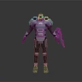 Futuristic Sci Fi Tactical Armor With Full Body Design And Blaster Weapon 3d model