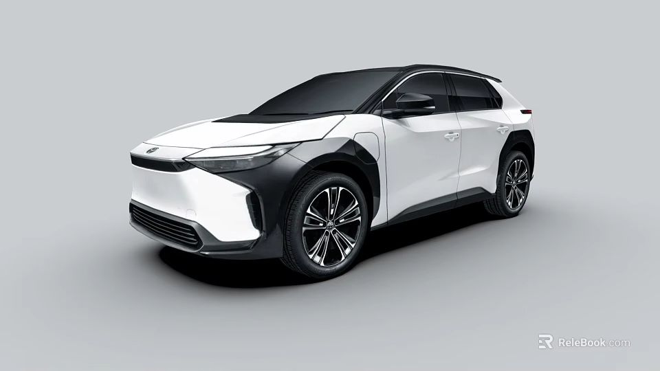 White Modern Electric SUV Car With Sleek Exterior And Black Wheels Design 3d model 