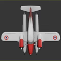 Red And White Winged Spacecraft Design For Cosmic Exploration Missions