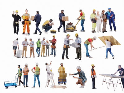 Modern 2D Worker Figure model