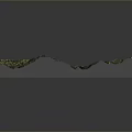 Detailed 3D Terrain Model With Green Mountain Ranges And Pink River Paths