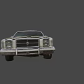 Old White Vintage Two Door Car With Dirty Exterior And Classic Design