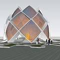 Modern Architecture Public Architecture Petal Architecture Lotus Architecture Special-shaped Architecture Curved Surface Architecture Holy Fire 3d model