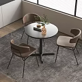 Modern leisure table and chair table and chair combination negotiation table and chair 3d model
