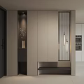Modern Light Gray Shoe Cabinet With Storage Bench And Minimalist Design