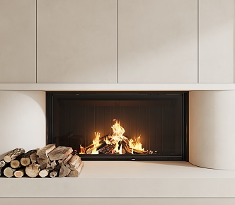 Modern Fireplace 3d model