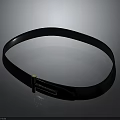 Stylish Black Leather Belt With Gold Metal Buckle For Modern Fashion Outfits