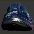 Comfortable Traditional Blue Cloth Shoes with Embroidered Floral Patterns for Daily Use