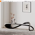 Modern stool bench 3d model