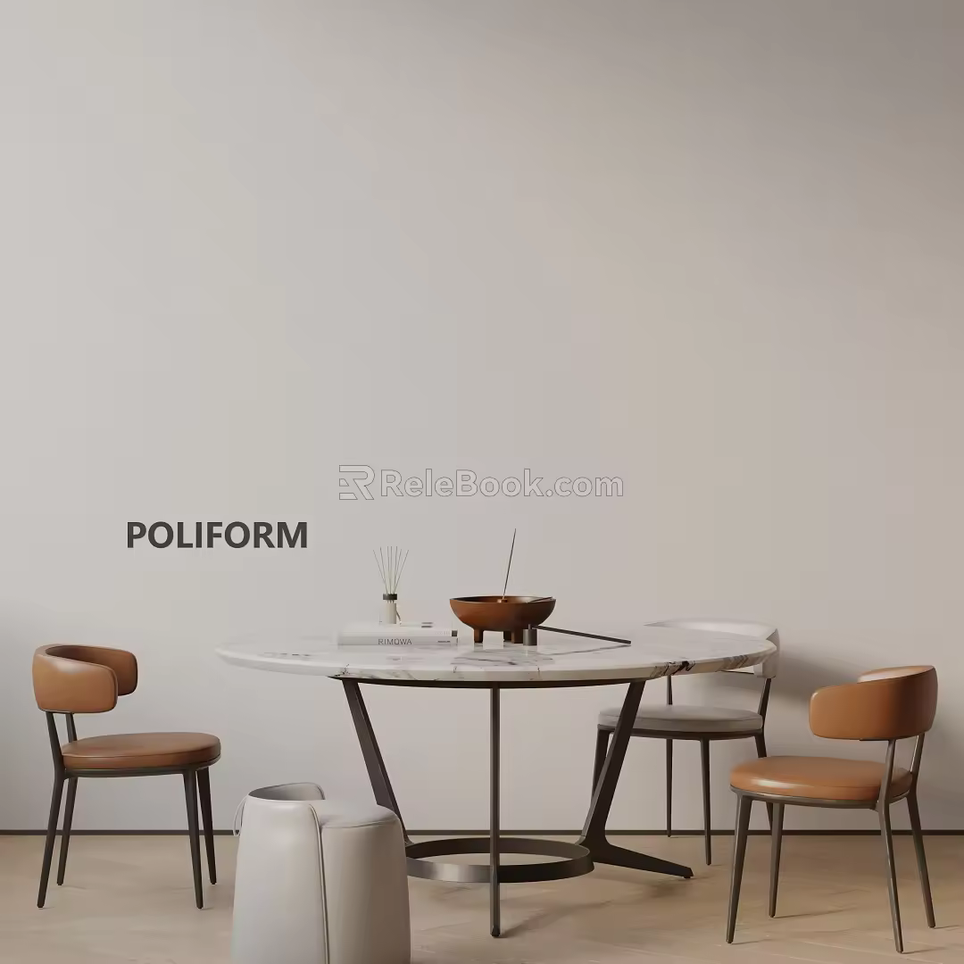Modern table combination 3d model