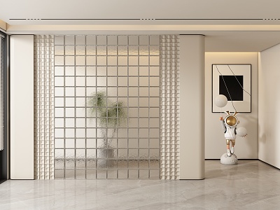 Entrance aisle partition model