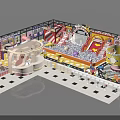 Indoor Playground With Slide Trampoline Area Teacup Ride And Colorful Decorations