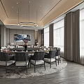 Modern Front Desk Reception Lobby With Marble Floor Green Plants Elevator Staircase And Company Logo