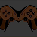 Orange And Black Modern Game Controller With Ergonomic Grip And Multiple Buttons For Computer Gaming 3d model