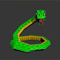 snake cobra venomous snake python reptile cold-blooded animal reptile 3d model