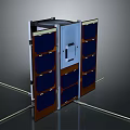Modern Hallway Cabinet And Sideboard With Dark Wood Panels White Frame And Storage Drawers