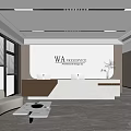 Company Front Desk Front Desk Reception Area Front Desk Background Wall Front Desk 3d model