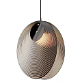 Modern Pendant Lights With Wave Texture Metal Design For Interior Decor 3d model