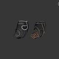 Two Premium Baseball Gloves With Dark Gray White Accents And Black Orange Stitching