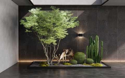 Modern landscape sketch indoor plant landscape landscaping 3d model