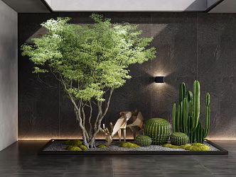 Modern landscape sketch indoor plant landscape landscaping 3d model