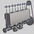 piston engine 3d model