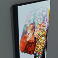 Colorful Elephant Animal Painting with Vibrant Abstract Patterns and Bold Hues on Canvas