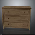 Classic Wooden Chest Of Drawers With Three Spacious Drawers Simple Design Natural Finish