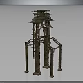 Modern Decorative Furniture With Metal Frame And Multi Layer Intricate Structure Design