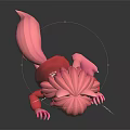 Pink Cat Like Character With Red Hoodie And Yellow Shorts Lightning Bolts And Playful Pose