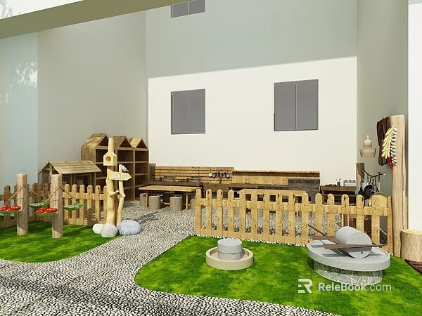 Modern Open Kitchen Interior Design With Spacious Layout And Modern Appliances 3d model