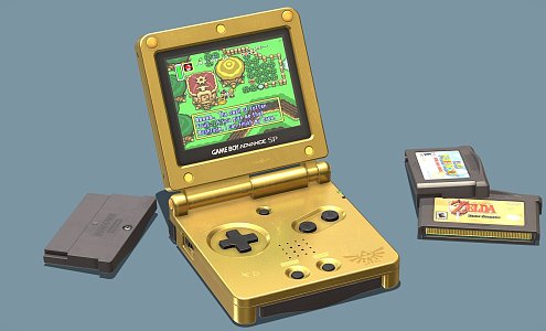 Modern game machine Nintendo Zelda 3d model