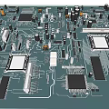 modern circuit board motherboard cpu electronic motherboard electronic parts computer chip motherboard circuit board cpu motherboard circuit board 3d model