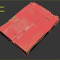 3D Model of Ancient Archaeological Site with Grassland Circular Structure and Square Area