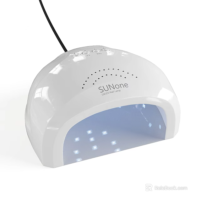 SUNOne White UV Nail Lamp With LED Blue Light And Curved Design For Gel Polish 3d model 