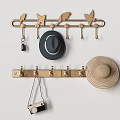 Modern Wall Mounted Hooks for Coats Hats Bags and Keys in Home Entryway