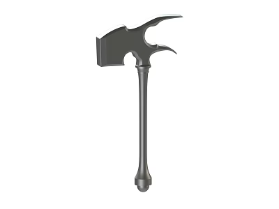 Sturdy Black Metal Axe Tool With Ergonomic Handle For Cutting Tasks 3d model