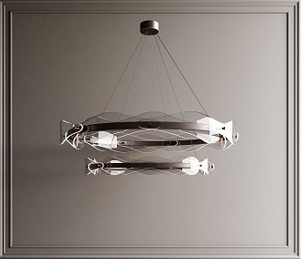 Light Luxury Metal Chandelier 3d model