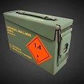Vintage Green Metal Storage Box By Wickens Manufacturing UK With 1.4 Orange Label