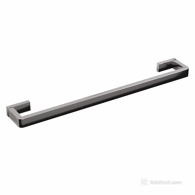 Modern Sleek Metal Towel Rack For Bathroom Daily Use Essentials 3d model 