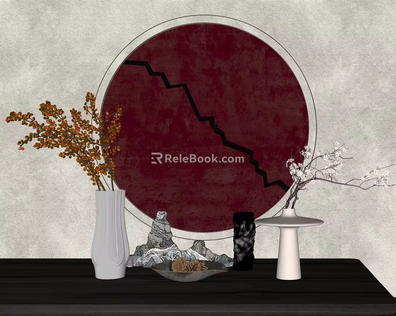 New Chinese style ornaments combination 3d model