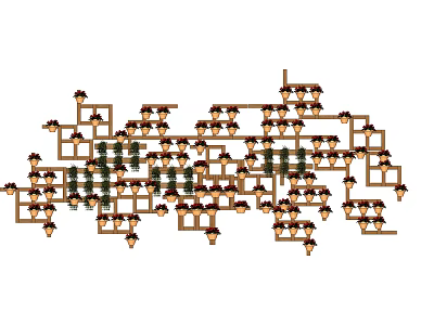 Modern Flower Rack 3d model Modern Flower Rack 3d model