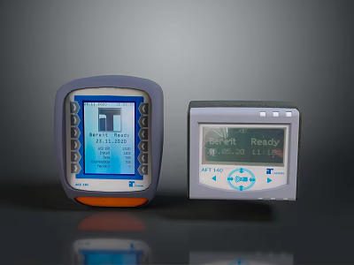 Electronic Control Devices With Digital Displays Test Data Ready Status And Control Buttons 3d model