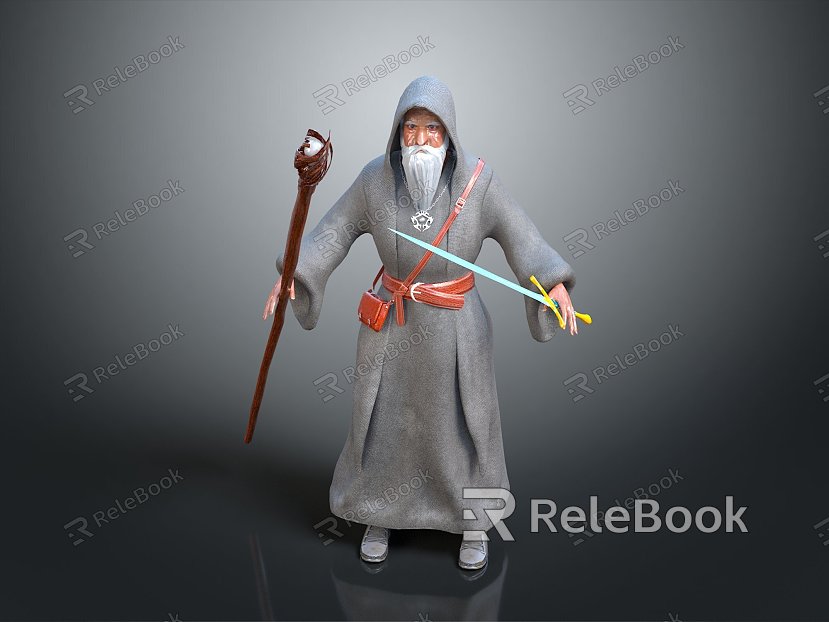 sorcerer mage sorcerer summoner magician wizard wizard ancient male model