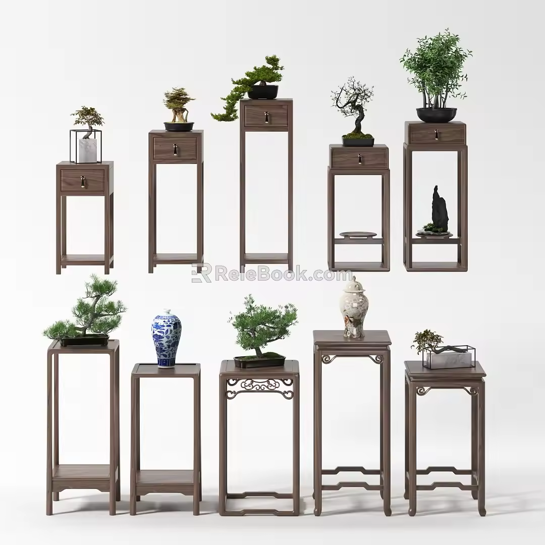 New Chinese style flower several flower several combination 3d model