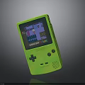 Green Game Boy Color Handheld Gaming Console With Screen Display And Buttons