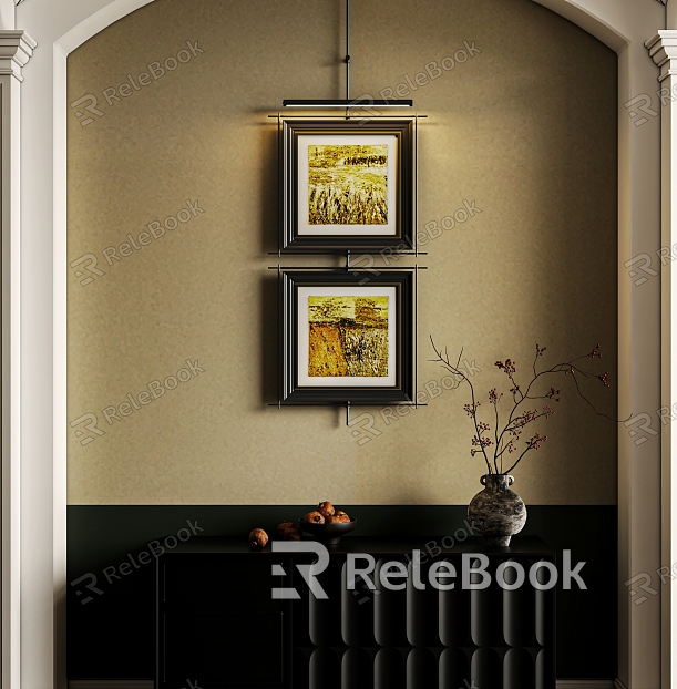 French Middle Style Abstract Painting Oil Painting High-end Frame model